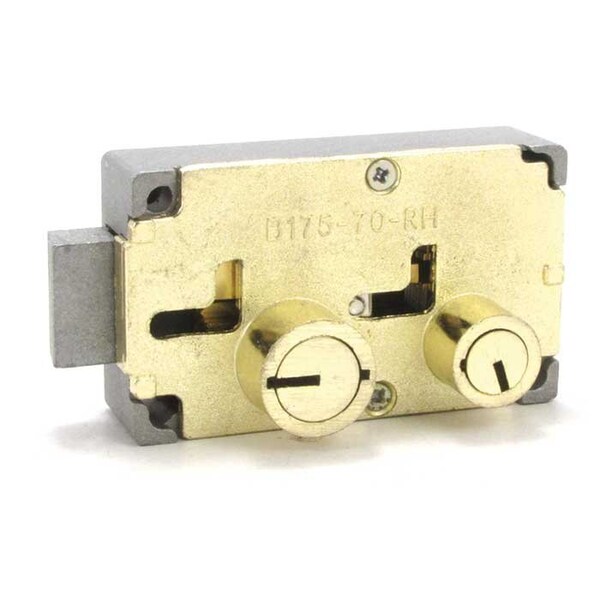 Bulls Eye Safe Deposit Locks Diebold Replacement Safe Deposit Lock, 1/2'' BNLN-Big Nose Little Nose, Fixed Renter, Changeable Gu B175-70F-RH - main
